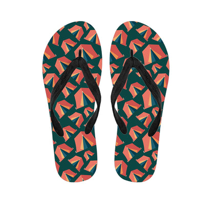 Camping Tent Pattern Print Flip Flops