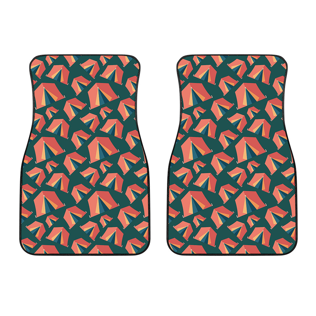 Camping Tent Pattern Print Front Car Floor Mats
