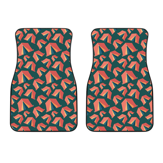Camping Tent Pattern Print Front Car Floor Mats