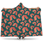 Camping Tent Pattern Print Hooded Blanket