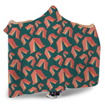 Camping Tent Pattern Print Hooded Blanket