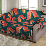 Camping Tent Pattern Print Loveseat Protector