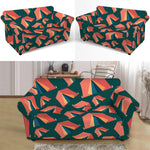 Camping Tent Pattern Print Loveseat Slipcover