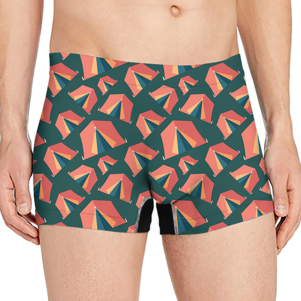Camping Tent Pattern Print Men's Boxer Briefs