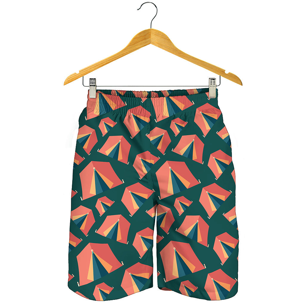 Camping Tent Pattern Print Men's Shorts