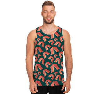 Camping Tent Pattern Print Men's Tank Top