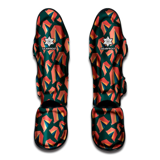 Camping Tent Pattern Print Muay Thai Shin Guard