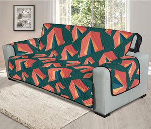 Camping Tent Pattern Print Oversized Sofa Protector