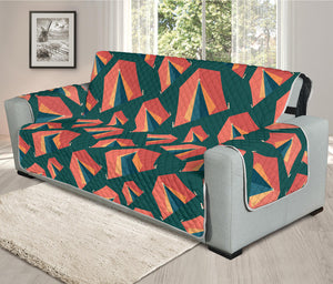 Camping Tent Pattern Print Oversized Sofa Protector