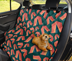 Camping Tent Pattern Print Pet Car Back Seat Cover