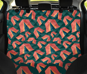 Camping Tent Pattern Print Pet Car Back Seat Cover