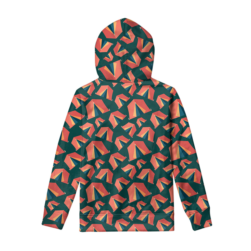 Camping Tent Pattern Print Pullover Hoodie