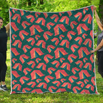 Camping Tent Pattern Print Quilt