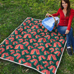 Camping Tent Pattern Print Quilt