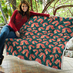 Camping Tent Pattern Print Quilt