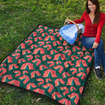 Camping Tent Pattern Print Quilt