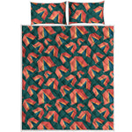 Camping Tent Pattern Print Quilt Bed Set