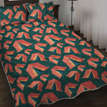 Camping Tent Pattern Print Quilt Bed Set