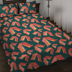 Camping Tent Pattern Print Quilt Bed Set