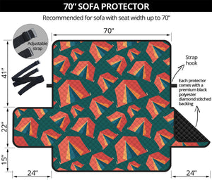 Camping Tent Pattern Print Sofa Protector