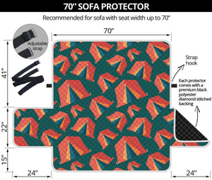 Camping Tent Pattern Print Sofa Protector