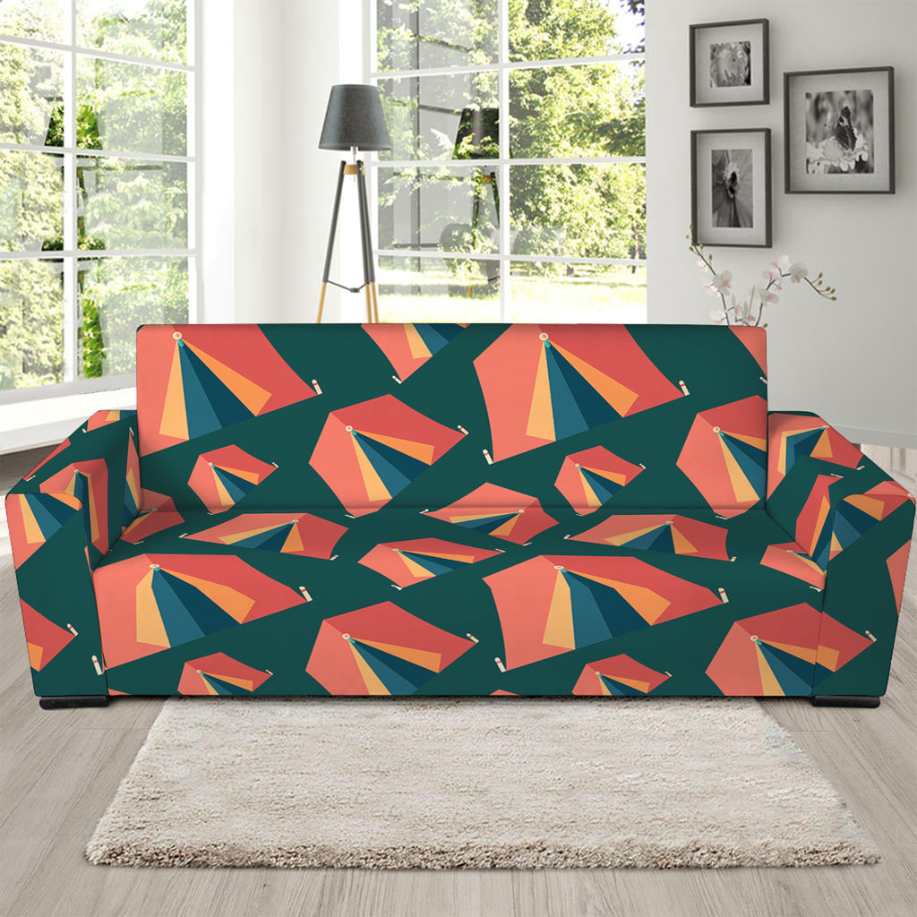 Camping Tent Pattern Print Sofa Slipcover