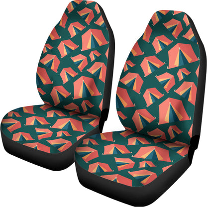 Camping Tent Pattern Print Universal Fit Car Seat Covers