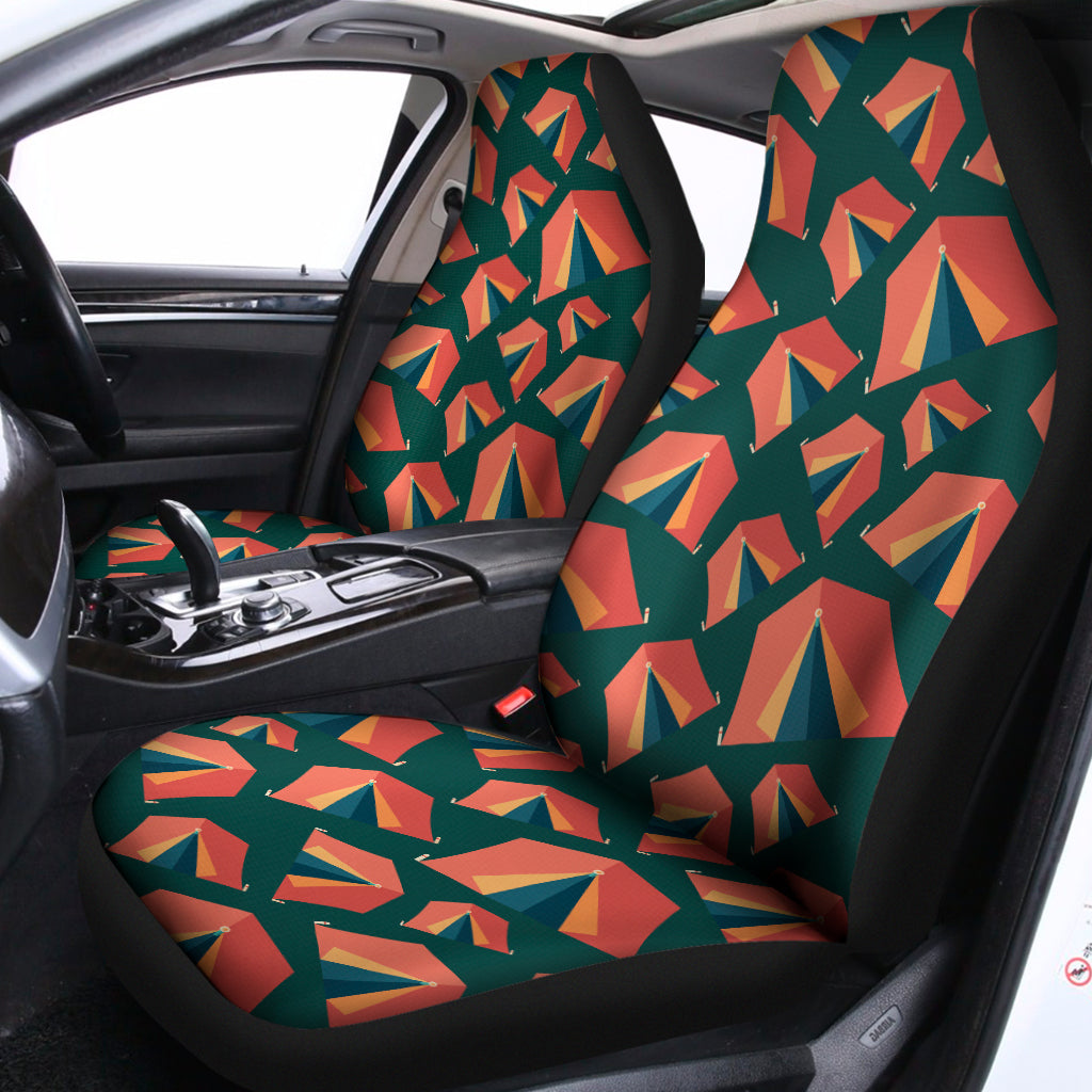 Camping Tent Pattern Print Universal Fit Car Seat Covers