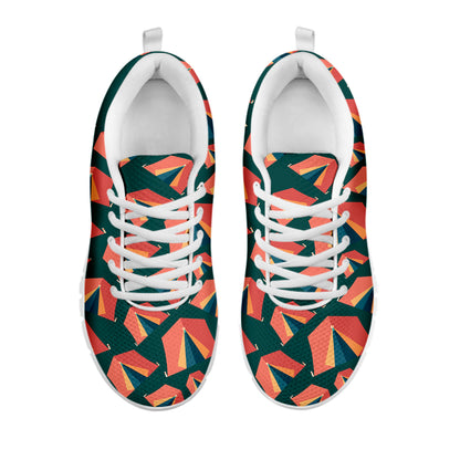 Camping Tent Pattern Print White Sneakers