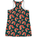 Camping Tent Pattern Print Women's Racerback Tank Top