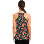 Camping Tent Pattern Print Women's Racerback Tank Top