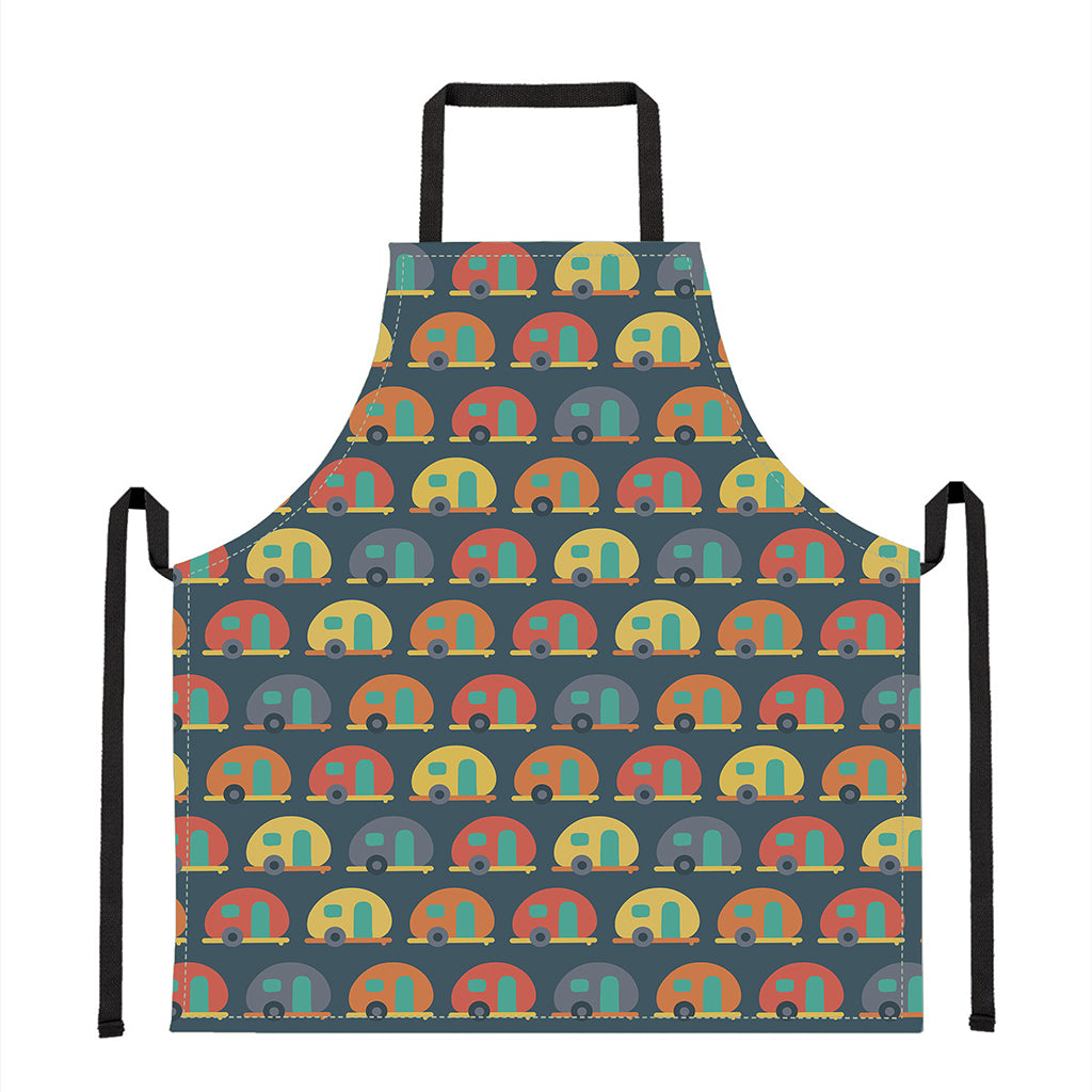 Camping Van Pattern Print Apron