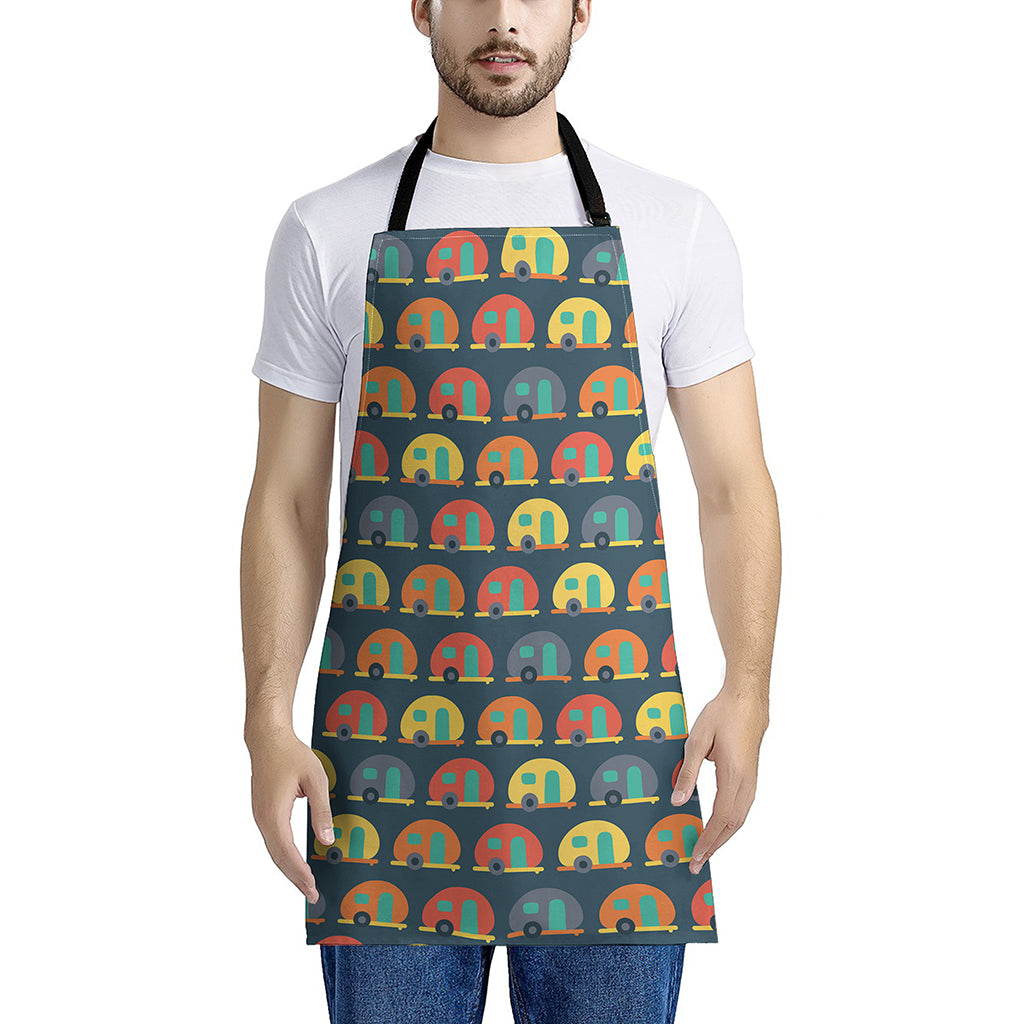 Camping Van Pattern Print Apron