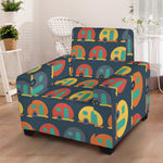 Camping Van Pattern Print Armchair Slipcover