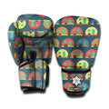 Camping Van Pattern Print Boxing Gloves