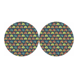 Camping Van Pattern Print Car Coasters