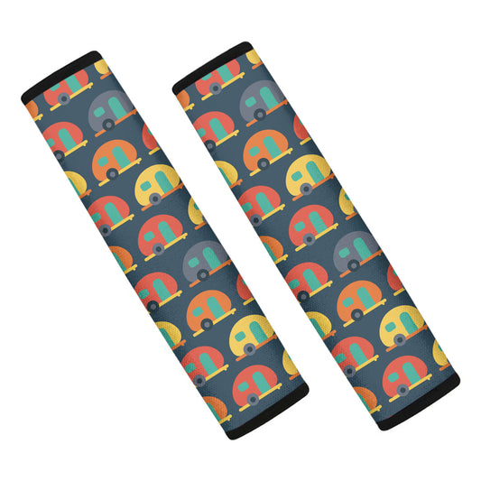 Camping Van Pattern Print Car Seat Belt Covers