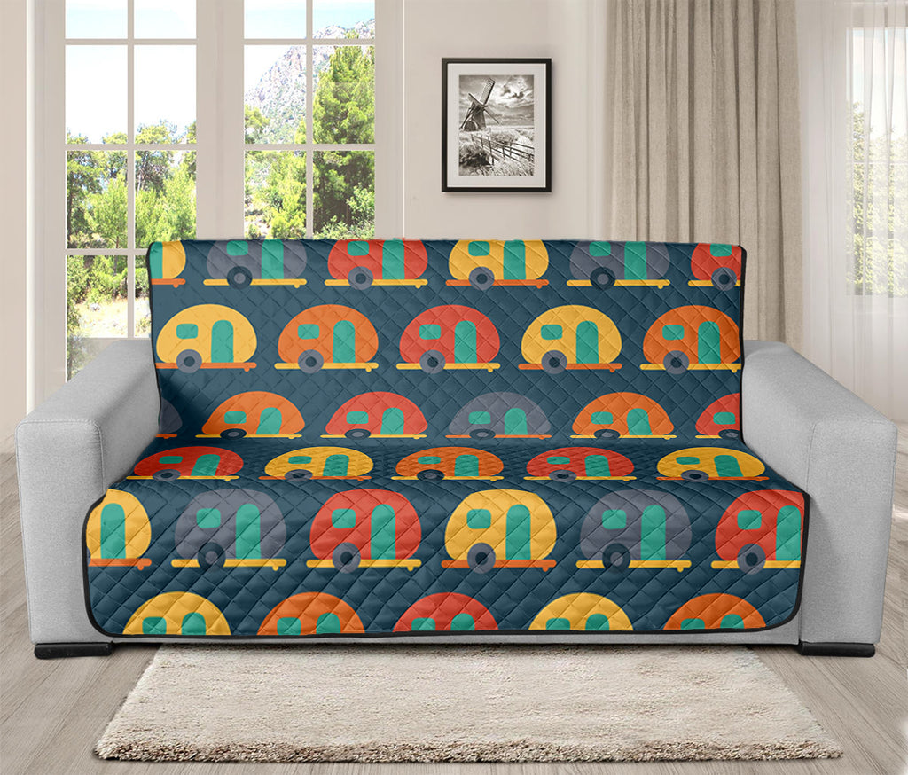 Camping Van Pattern Print Futon Protector