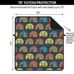 Camping Van Pattern Print Futon Protector