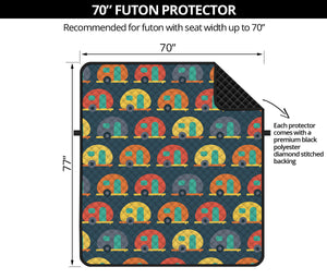 Camping Van Pattern Print Futon Protector