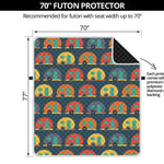 Camping Van Pattern Print Futon Protector