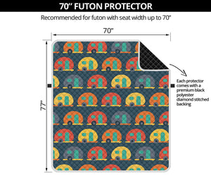 Camping Van Pattern Print Futon Protector