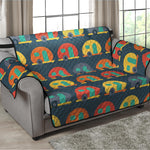 Camping Van Pattern Print Loveseat Protector