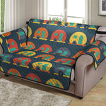 Camping Van Pattern Print Loveseat Protector