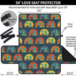 Camping Van Pattern Print Loveseat Protector