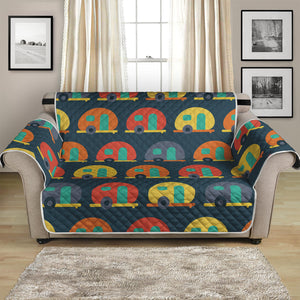 Camping Van Pattern Print Loveseat Protector