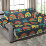 Camping Van Pattern Print Loveseat Protector