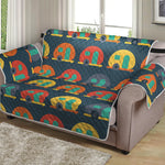 Camping Van Pattern Print Loveseat Protector