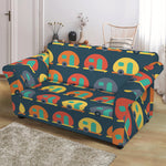 Camping Van Pattern Print Loveseat Slipcover