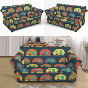 Camping Van Pattern Print Loveseat Slipcover